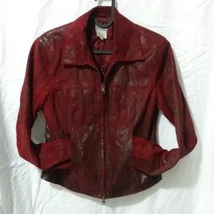 Irka Red Leather Jacket